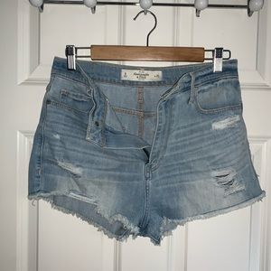 🌴a&f high rise short shorts denim